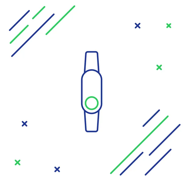 Linka Smartwatch Ikona Izolované Bílém Pozadí Koncept Fitness App Barevný — Stockový vektor