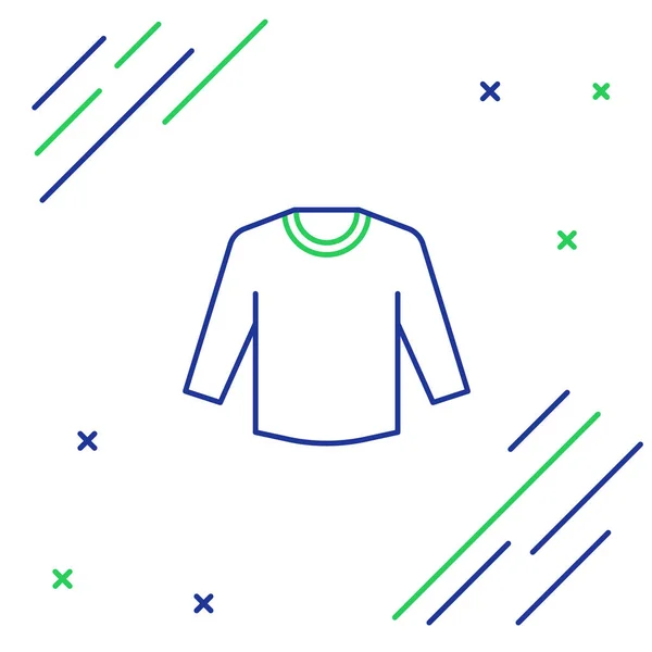 白い背景に隔離されたラインセーターアイコン プルオーバーアイコン スウェットシャツのサイン カラフルなアウトラインコンセプト ベクトル — ストックベクタ