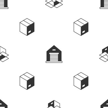 Unboks, Depo ve Karton kartonlarını kusursuz bir şekilde ayarlayın. Vektör