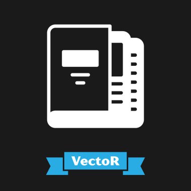 Siyah arkaplanda izole edilmiş belge ve belge simgesi olan Beyaz Saray dosyaları. Ofis dosyaları. Dosya arşivleme işareti. Vektör