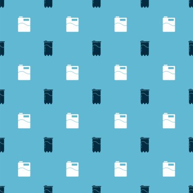 Su filtresi kartuşunu ve temiz suyla dolu büyük şişeyi kusursuz bir şablona ayarla. Vektör