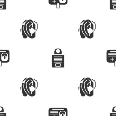 Kimlik kartı, dahili iletişim ve işitme cihazını kusursuz şablona ayarlayın. Vektör