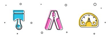 Motor pistonunu, akü takviye kablosunu ve hız göstergesi simgesini ayarla. Vektör