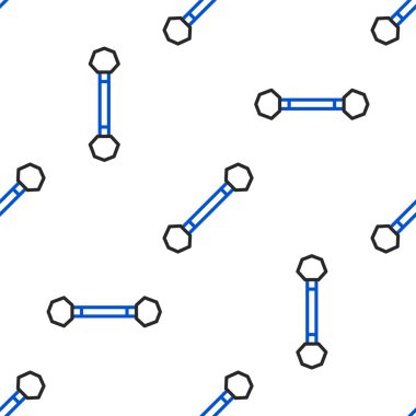 Çizgi delme simgesi beyaz arkaplanda izole edilmiş kusursuz desen. Renkli taslak konsepti. Vektör