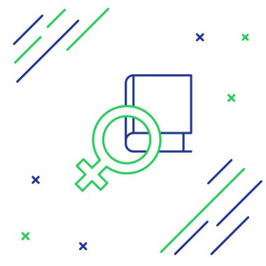 Beyaz arka planda izole edilmiş kadın simgesi hakkında satır kitabı. 8 Mart. Uluslararası Mutlu Kadınlar Günü. Renkli taslak konsepti. Vektör