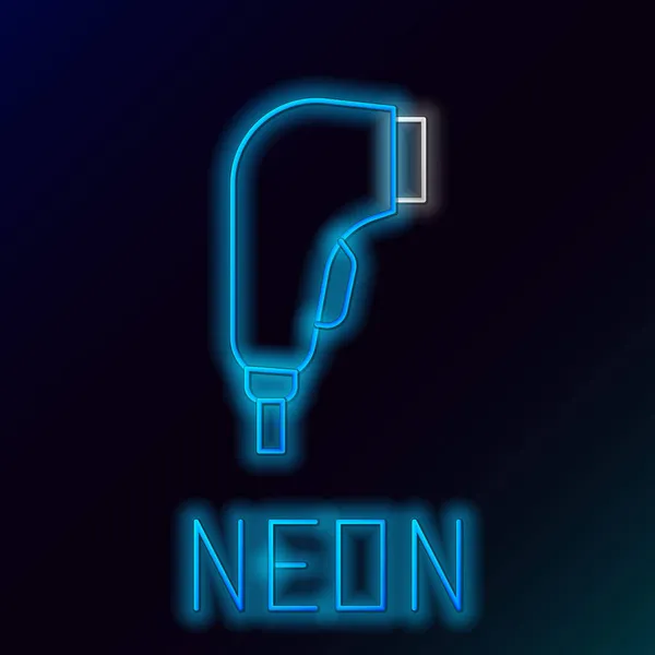 글로잉 스카너 Glowing Neon Line Scanner 배경에서 아이콘을 스캔한다 바코드 — 스톡 벡터