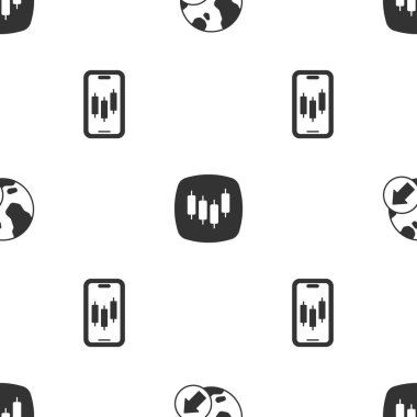 Finansal büyümeyi ayarla, borsada Browser ve mobil ticareti sorunsuz yap. Vektör