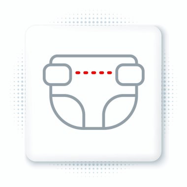 Beyaz arkaplanda çizgi yetişkin bezi simgesi izole edildi. Renkli taslak konsepti. Vektör