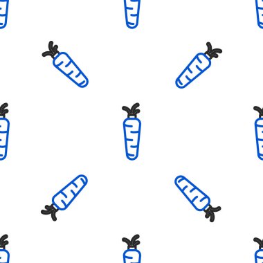 Çizgi Havuç simgesi beyaz arka planda izole edilmiş kusursuz desen. Renkli taslak konsepti. Vektör