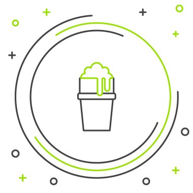 Beyaz arka planda izole bira ikonu çizgisi. Renkli taslak konsepti. Vektör