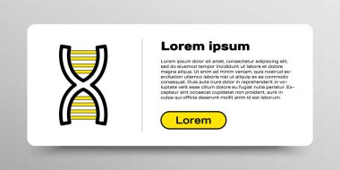 Beyaz arkaplanda izole edilmiş çizgi DNA sembolü. Renkli taslak konsepti. Vektör