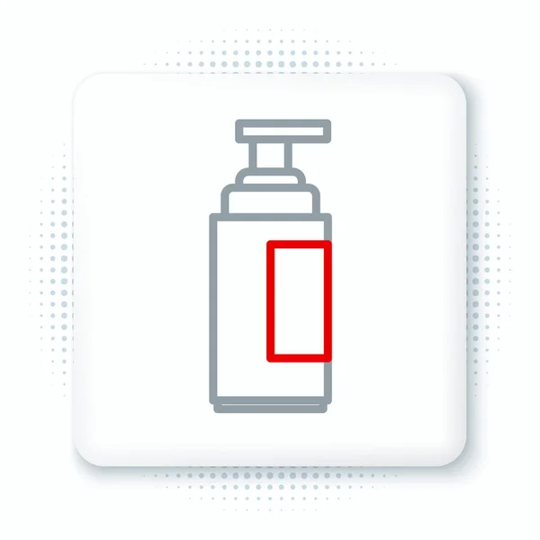 Line Cream eller lotion kosmetiska röret ikon isolerad på vit bakgrund. Kroppsvårdsprodukter för män. Färgstarkt skisskoncept. Vektor — Stock vektor