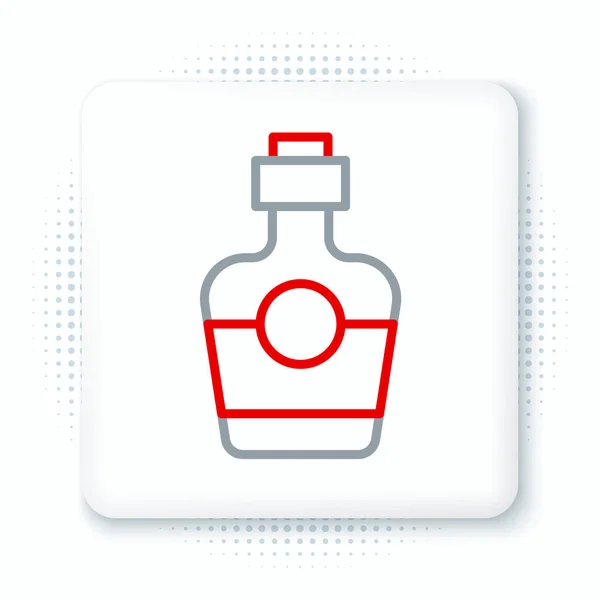 Ligne icône bouteille Tequila isolé sur fond blanc. Boisson mexicaine. Concept de contour coloré. Vecteur — Image vectorielle