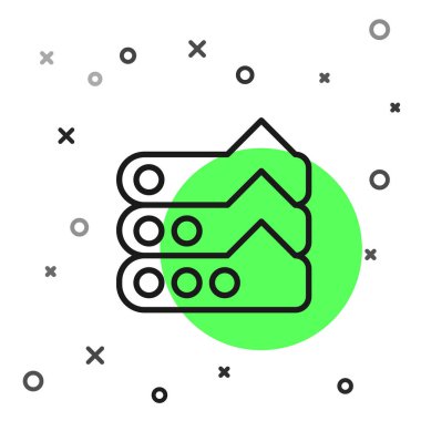 Siyah çizelge, çizelge, çizelge, diyagram, bilgi, beyaz arkaplanda izole edilmiş turta grafik simgesi. Vektör