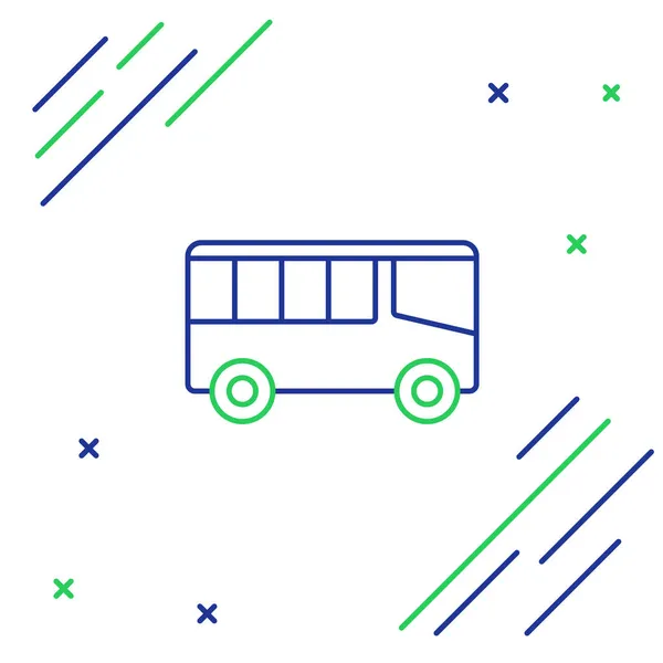Satır Otobüs Simgesi Beyaz Arkaplanda Izole Edildi Ulaşım Konsepti Otobüs — Stok Vektör