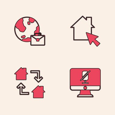 Dilsiz mikrofonu bilgisayara, çevrimiçi çalışmaya ve simgeye ayarlayın. Vektör