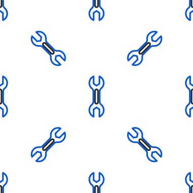 Çizgi Anahtarı simgesi beyaz arkaplanda izole edilmiş pürüzsüz desen. Renkli taslak konsepti. Vektör.