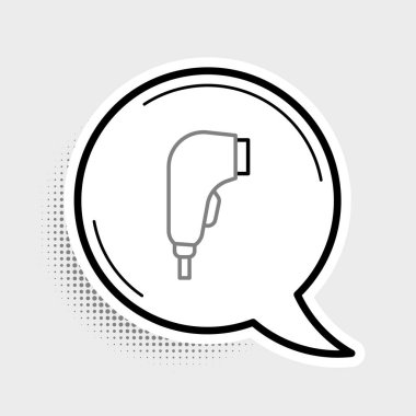 Satır Tarayıcı barkod simgesi gri arkaplanda izole edildi. Barkod etiketi. Parmaklıklı teslimat için kimlik. Renkli taslak konsepti. Vektör.