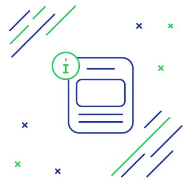 Satır Bilgisi simgesi beyaz arkaplanda izole edildi. Renkli taslak konsepti. Vektör.