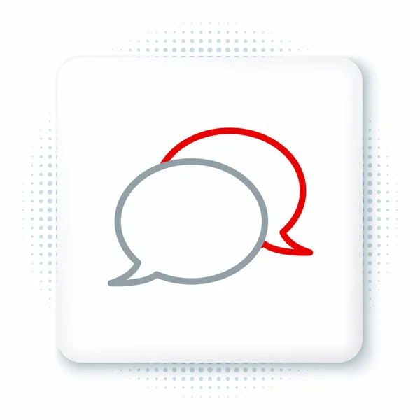 Line Speech Bubble Chat Symbol Isoliert Auf Weißem Hintergrund Nachrichtensymbol — Stockvektor