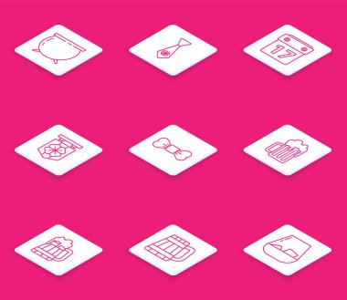 Çizgi cadı kazanı, dört yapraklı yonca kravat, Aziz Patrick günü takvimi, sokak tabelası, papyon, tahta bira kupası ve ikon. Vektör