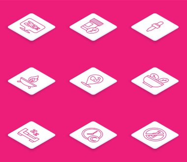 Uykucu, Vitamin hapı, yağlı Pipette, Aroma mumu, vücut geliştiren kas, salata kasesi uyku ve ikon zamanı. Vektör