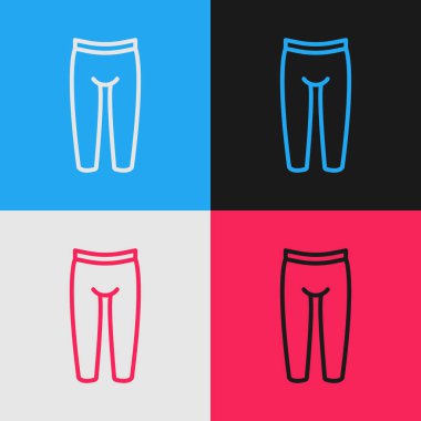 Pop Art Line Leggings simgesi renk arkaplanında izole edildi. Vektör