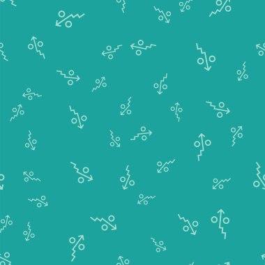 Yeşil yüzde yukarı ok simgesi yeşil arka planda izole edilmiş pürüzsüz desen. Yüzde işaretini arttırıyorum. Vektör.