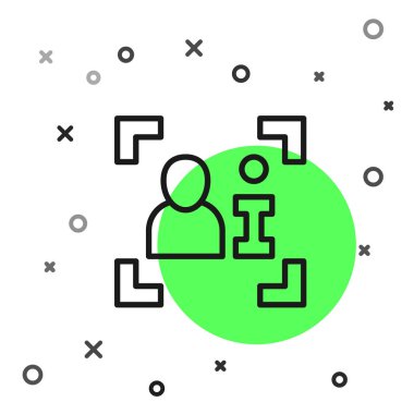 Siyah çizgi televizyon haber simgesi beyaz arkaplanda izole edildi. Televizyon haberleri. Vektör