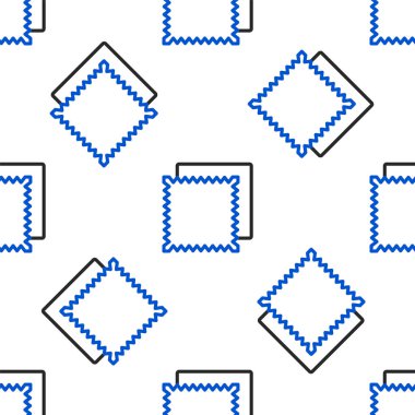 Tekstil kumaş rulo simgesi beyaz arkaplanda izole edilmiş kusursuz desen. Yuvarlan, paspas, halı, halı, halı ya da kağıt rulo ikonu. Renkli taslak konsepti. Vektör.