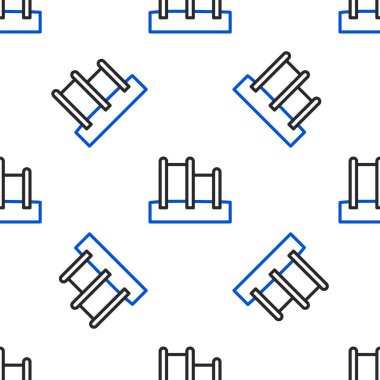 Line Sport yatay çubuk simgesi beyaz arkaplanda izole edilmiş kusursuz desen. Renkli taslak konsepti. Vektör