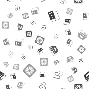 Case of bilgisayar, Bilgisayar faresi, Optik disk sürücüsü ve daha serin bir desen ayarla. Vektör