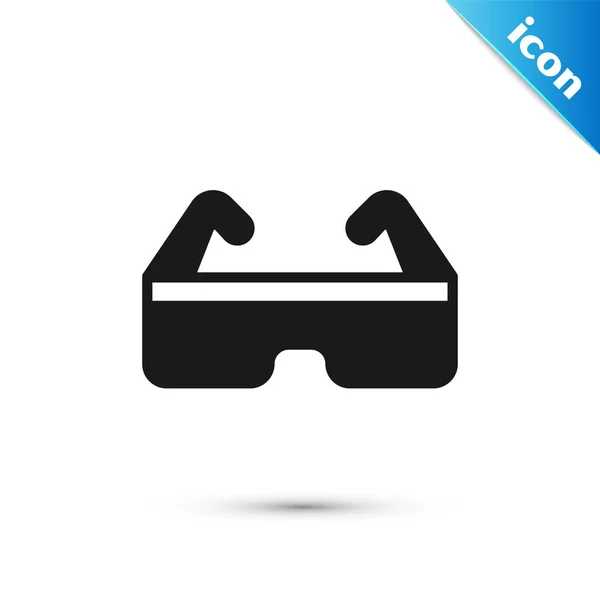Grå Säkerhet goggle glasögon ikon isolerad på vit bakgrund. Vektor — Stock vektor