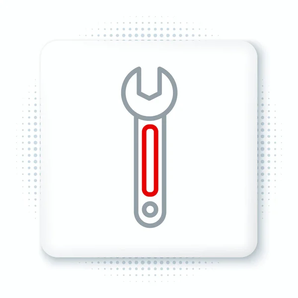 Zeilenschlüssel-Symbol isoliert auf weißem Hintergrund. Schlüsselanhänger. Buntes Rahmenkonzept. Vektor — Stockvektor