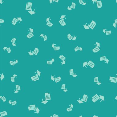 Yeşil arka planda sera sözleşmesi ikonu izole edilmiş pürüzsüz desen. Sözleşme oluşturma hizmeti, belge oluşumu, başvuru formu bileşimi. Vektör