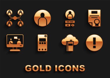 Cep telefonu, Sertifika şablonu, Bilgi, Bulut çevrimiçi kütüphanesi, Çevrimiçi eğitim, hesap ekranı, sınıf ve simge oluştur. Vektör