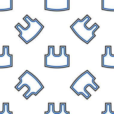 Line Undershirt simgesi beyaz arkaplanda izole edilmiş kusursuz desen. Renkli taslak konsepti. Vektör