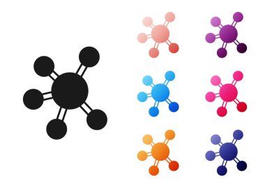 Siyah Proje ekip taban simgesi beyaz arkaplanda izole edildi. İş analizi ve planlama, danışmanlık, takım çalışması, proje yönetimi. Simgeleri renklendirin. Vektör
