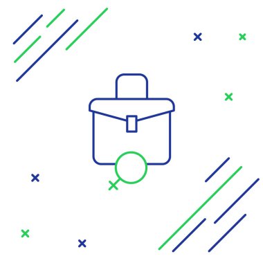 Beyaz arka planda izole edilmiş kadın simgesi için çizgi çalışması. İş kadını işi. Renkli taslak konsepti. Vektör