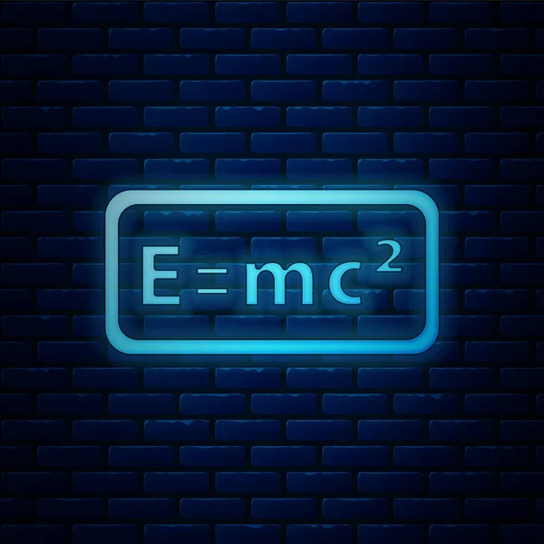 Sistema Matemática Néon Brilhante Ícone Solução Equação Isolado Fundo Parede —  Vetores de Stock