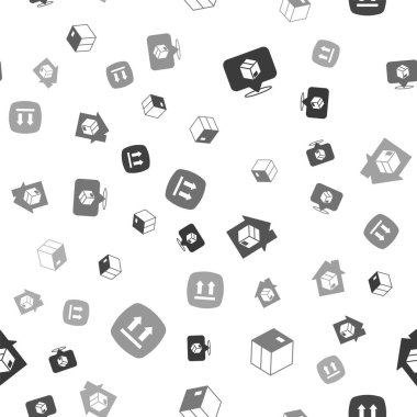 Konumu karton kutu, karton, ev teslimat hizmetleri ve bu tarafı pürüzsüz desen ile ayarlayın. Vektör