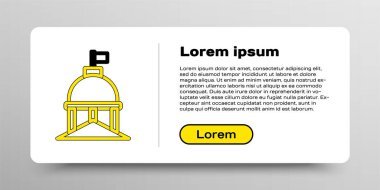 Beyaz Saray çizgisi simgesi beyaz arkaplanda izole edildi. Washington DC mi? Renkli taslak konsepti. Vektör