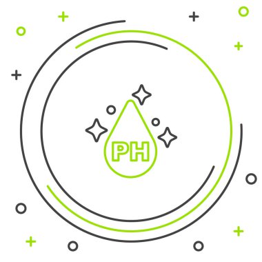 Saç bakımı ikonu için çizgi organik yağ beyaz arka planda izole edilmiştir. Saç yağı uzuyor. Renkli taslak konsepti. Vektör