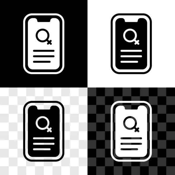 Set Citas icono concepto móvil en línea aplicación aislado en blanco y negro, fondo transparente. Perfil masculino femenino de diseño plano. Pareja compatible para la relación. Vector — Vector de stock