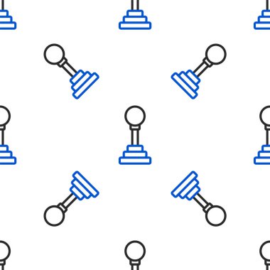 Çizgi Gear şekil değiştiren simgesi beyaz arkaplanda izole edilmiş pürüzsüz desen. Elle iletim simgesi. Renkli taslak konsepti. Vektör