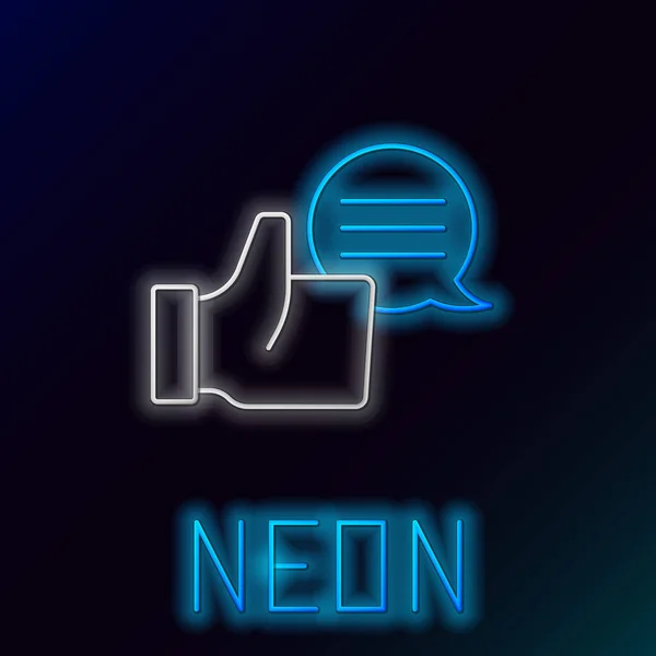 배경에서 Glowing Neon Line Consumer Customer Product Rating Icon Vector — 스톡 벡터