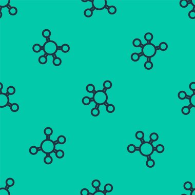 Mavi çizgi Proje taban simgesi yeşil arka planda kusursuz desen izole etti. İş analizi ve planlama, danışmanlık, takım çalışması, proje yönetimi. Vektör