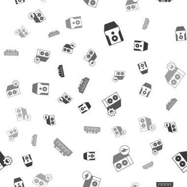 Kesintisiz güç kaynağını, bilgisayar kutusunu ve RAM 'i ayarlayın. Rastgele erişim hafızası, kusursuz desen. Vektör