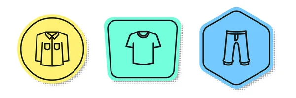 Koszula Shirt Spodnie Kolorowe Kształty Wektor — Wektor stockowy