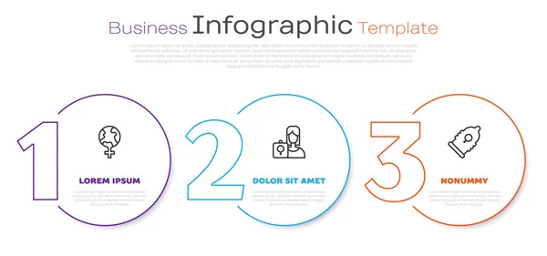 Définir Ligne Féminisme Dans Monde Militante Féministe Préservatif Modèle Infographie — Image vectorielle